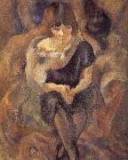 Jules Pascin Lucy wearing fur shawl France oil painting artist